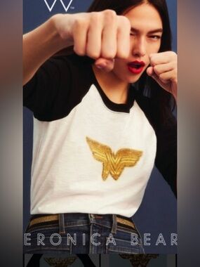 Veronica Beard x Wonder Woman Mason baseball tee